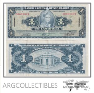 Nicaragua Billete 1 Cordoba 1960 P-99c XF