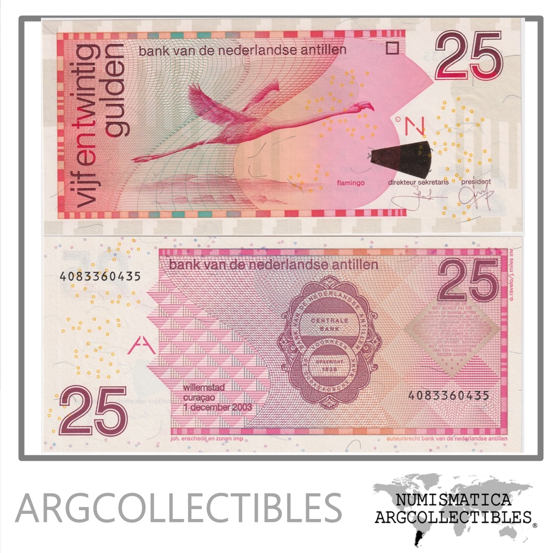 Antillas Holandesas Billete 25 Gulden 2003 P-29c UNC