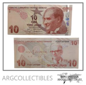 Turquia Billete 10 Liras 2009(2022) P-223F UNC