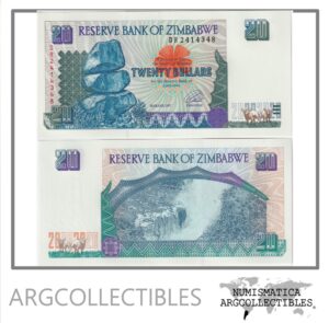Zimbabwe Billete 20 Dolares 1997 P-7 UNC