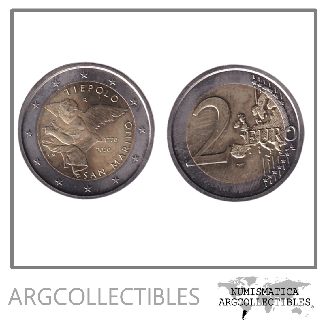 San Marino Moneda 2 Euros 2020 Bimetalica TIEPOLO UNC