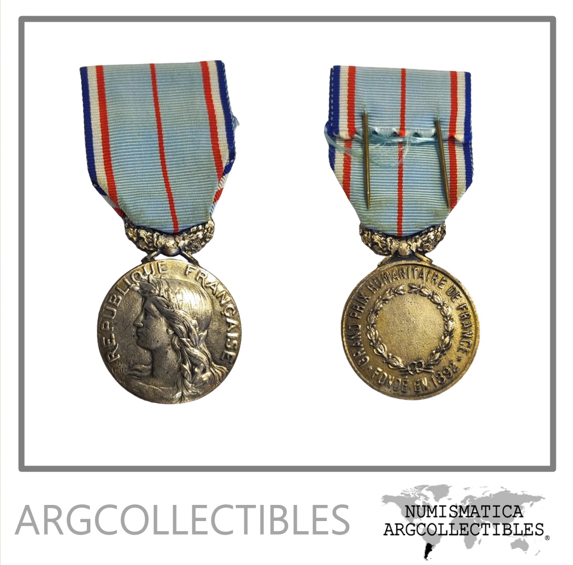 Francia Medalla 1892 Gran Prix Humanitario