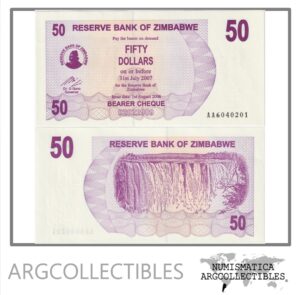 Zimbabwe Billete 50 Dolares 2006 P-41 UNC