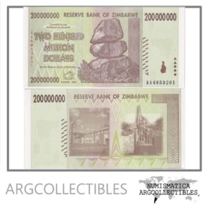 Zimbabwe Billete 200 Millones Dolares 2008 P-81 UNC