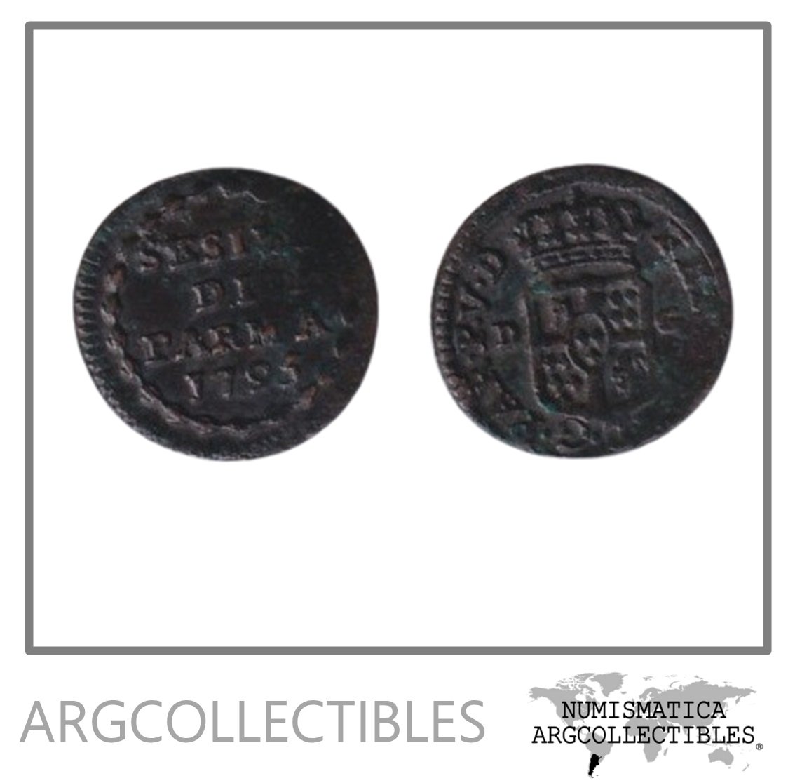 Italia (Parma) Moneda 1 Sesino 1795 Cobre Fernando I C-3 VF+