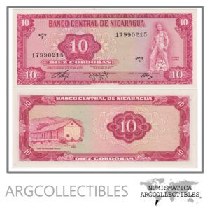 Nicaragua Billete 10 Cordobas 1972 P-123 UNC