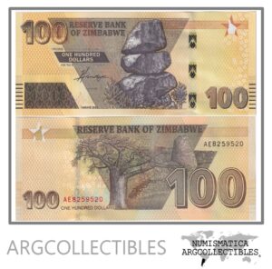 Zimbabwe Billete 100 Dolares 2022 P-106 UNC