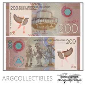 Nicaragua Billete 200 Cordobas 2014 P-213 UNC (Polimero)