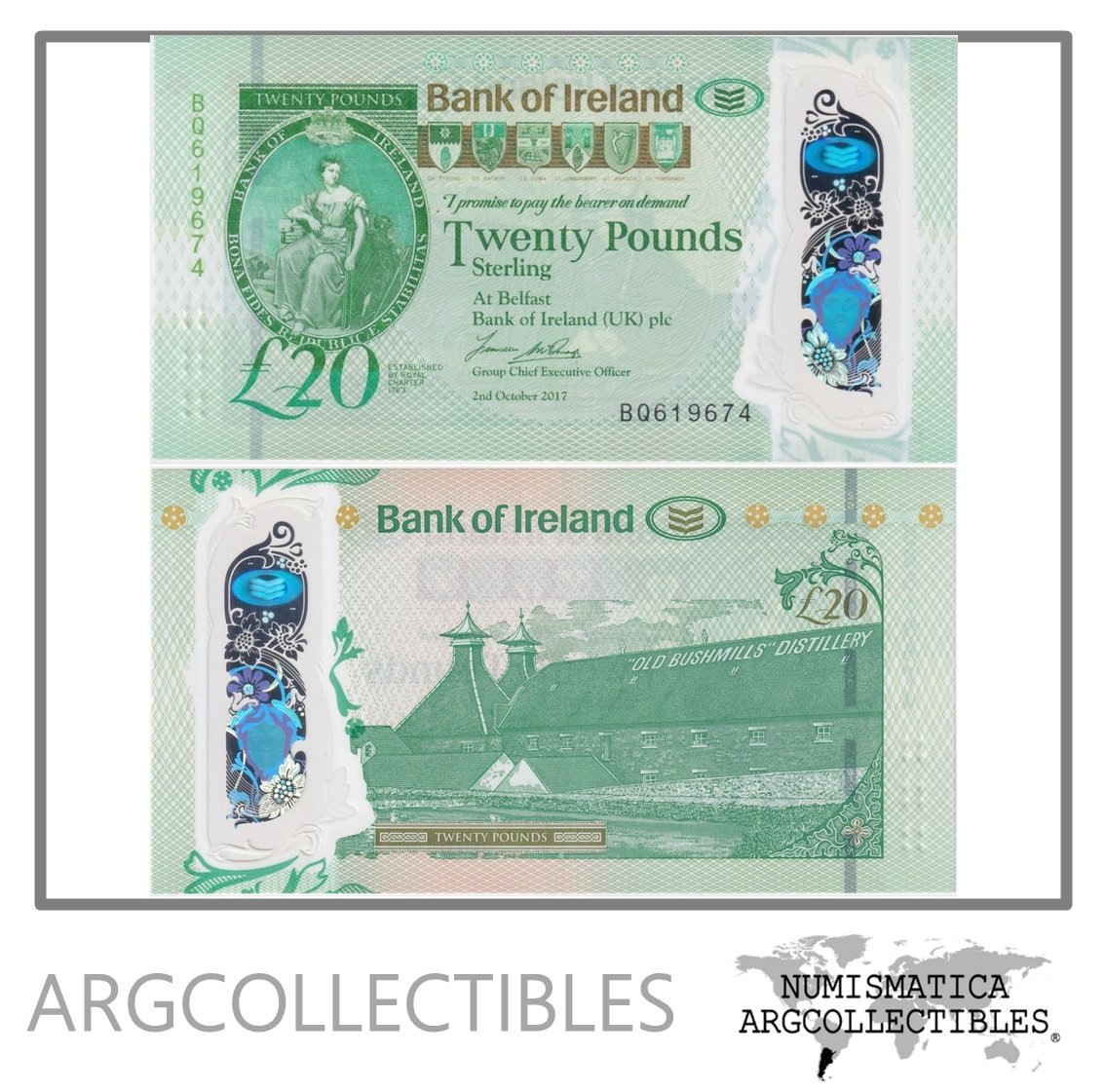 Irlanda del Norte Billete 20 Pounds 2017 P-92 UNC (Polimero)