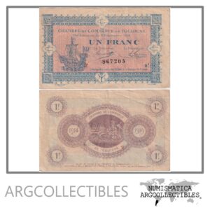 Francia Billete 1 Franco 1914 Chambre de Comerce Toulouse VF+