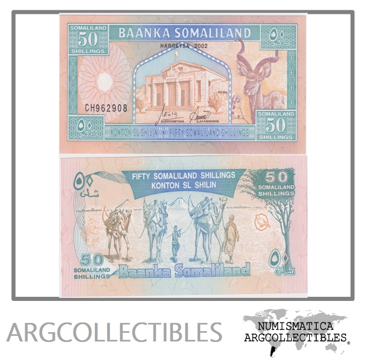 Somaliland Billete 50 Shillings 2002 P-7d UNC