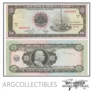 El Salvador Billete 100 Colones 1983 P-137a XF