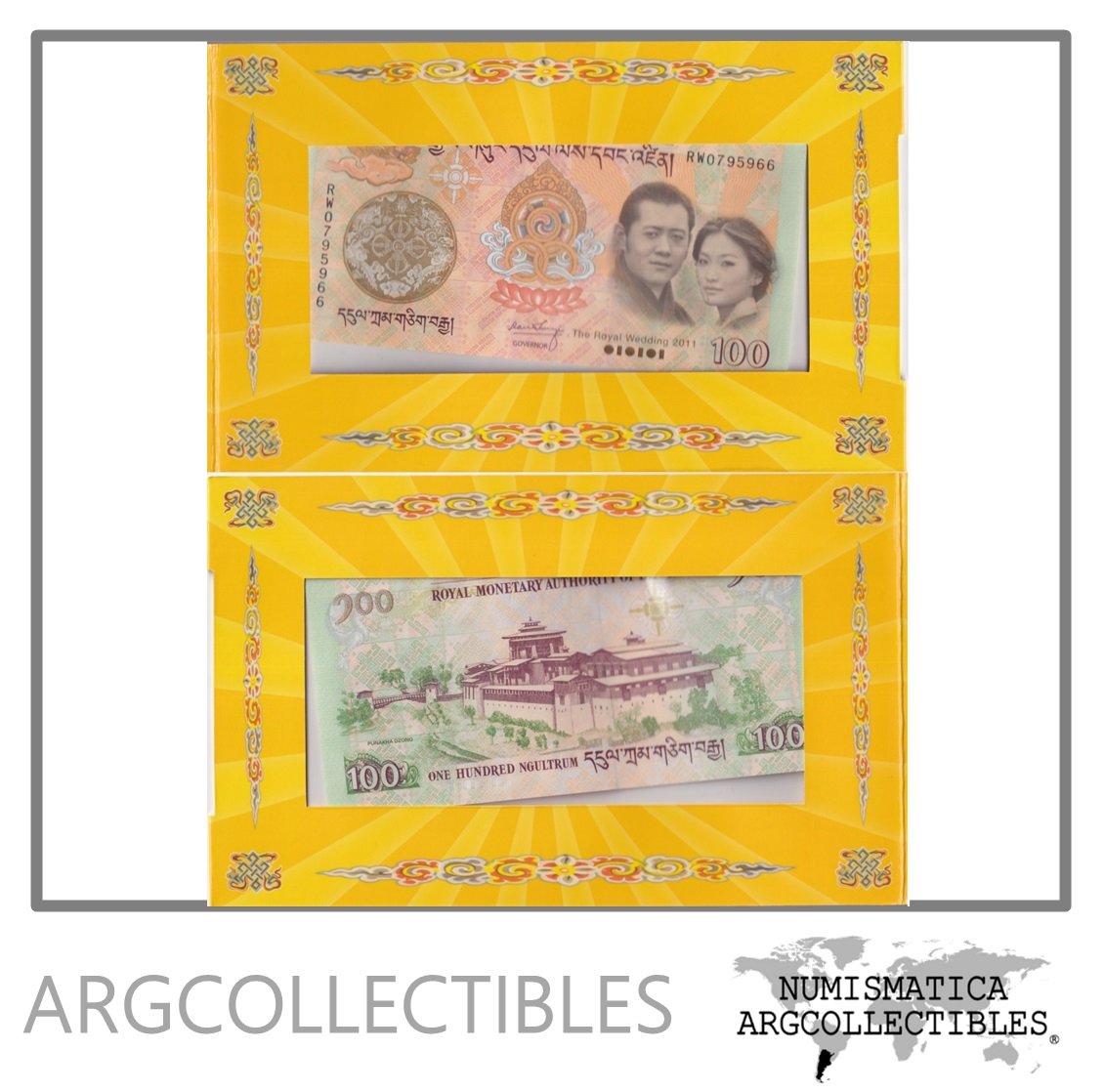Bhutan Billete Blister 100 Ngultrum 2011 P-35 UNC - Imagen 4