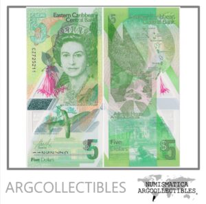 Caribe del Este Billete 5 Dolares 2021 P-56 UNC (Polimero)