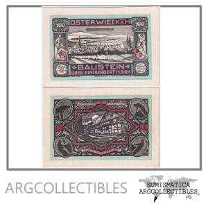 Alemania Billete 100 Marcos 1922 Notgeld Cuero UNC (Osterwick)