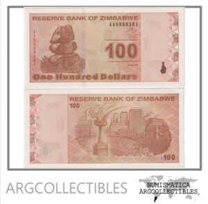 Zimbabwe Billete 100 Dolares 2009 P-97 UNC