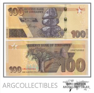 Zimbabwe Billete 100 Dolares 2023 P-106 UNC