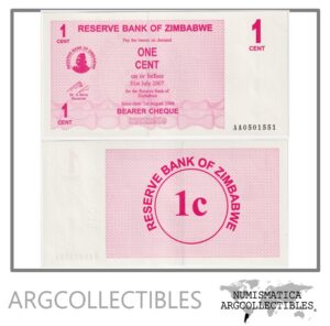 Zimbabwe Billete 1 Centavo 2006 P-33 UNC