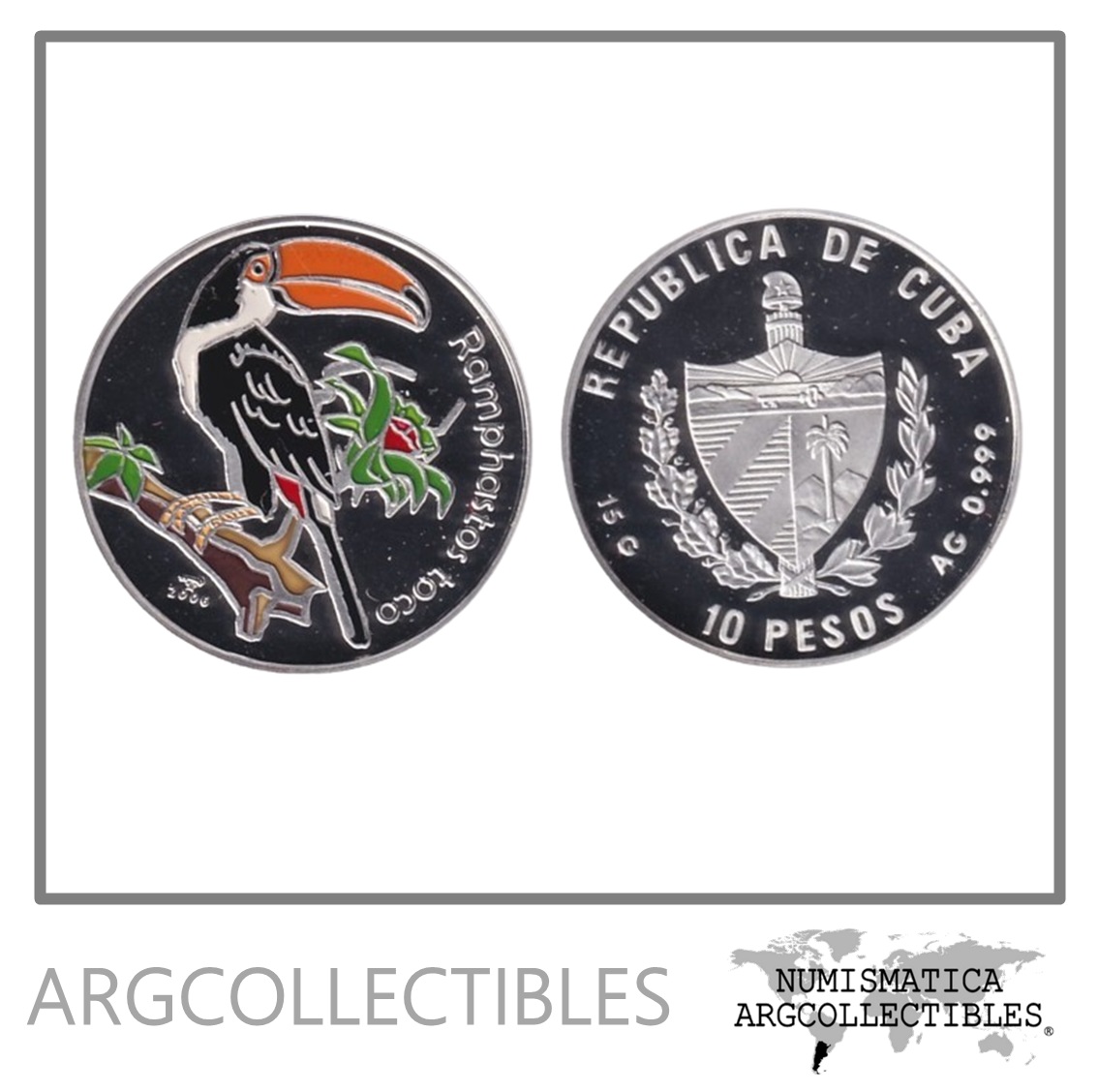 Cuba Moneda 10 Pesos 2006 Plata 999-15gr Ramphastos Toco KM-869 Proof