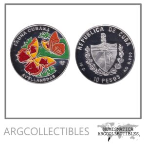 Cuba Moneda 10 Pesos 2001 Plata 999-15gr Avellanedas KM-766 Proof