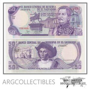 El Salvador Billete 50 Colones 1995 P-143 UNC (Serie GB)