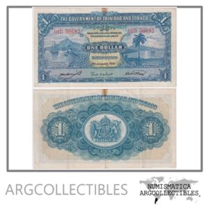 Trinidad y Tobago Billete 1 Dolar 1943 P-5c VF