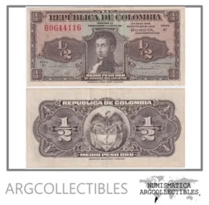 Colombia Billete 1/2 Peso 1948 P-345 XF
