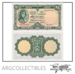 Irlanda Billete 1 Pound 1967 P-64a AU