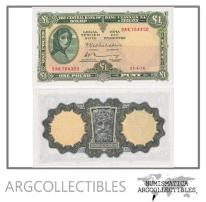 Irlanda Billete 1 Pound 1975 P-64c UNC