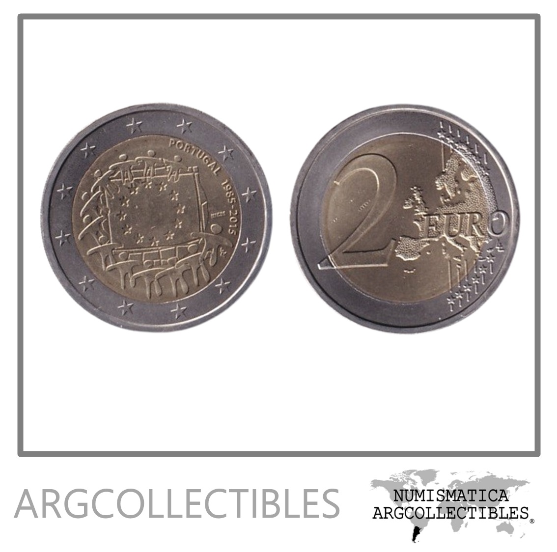 Portugal Moneda 2 Euros 2015 Bimetalica UNC