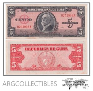 Cuba Billete 5 Pesos 1949 P-78a AU