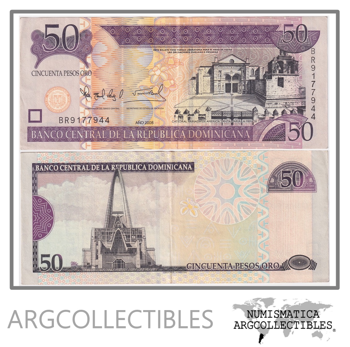 Republica Dominicana Billete 50 Pesos 2008 P-176 XF