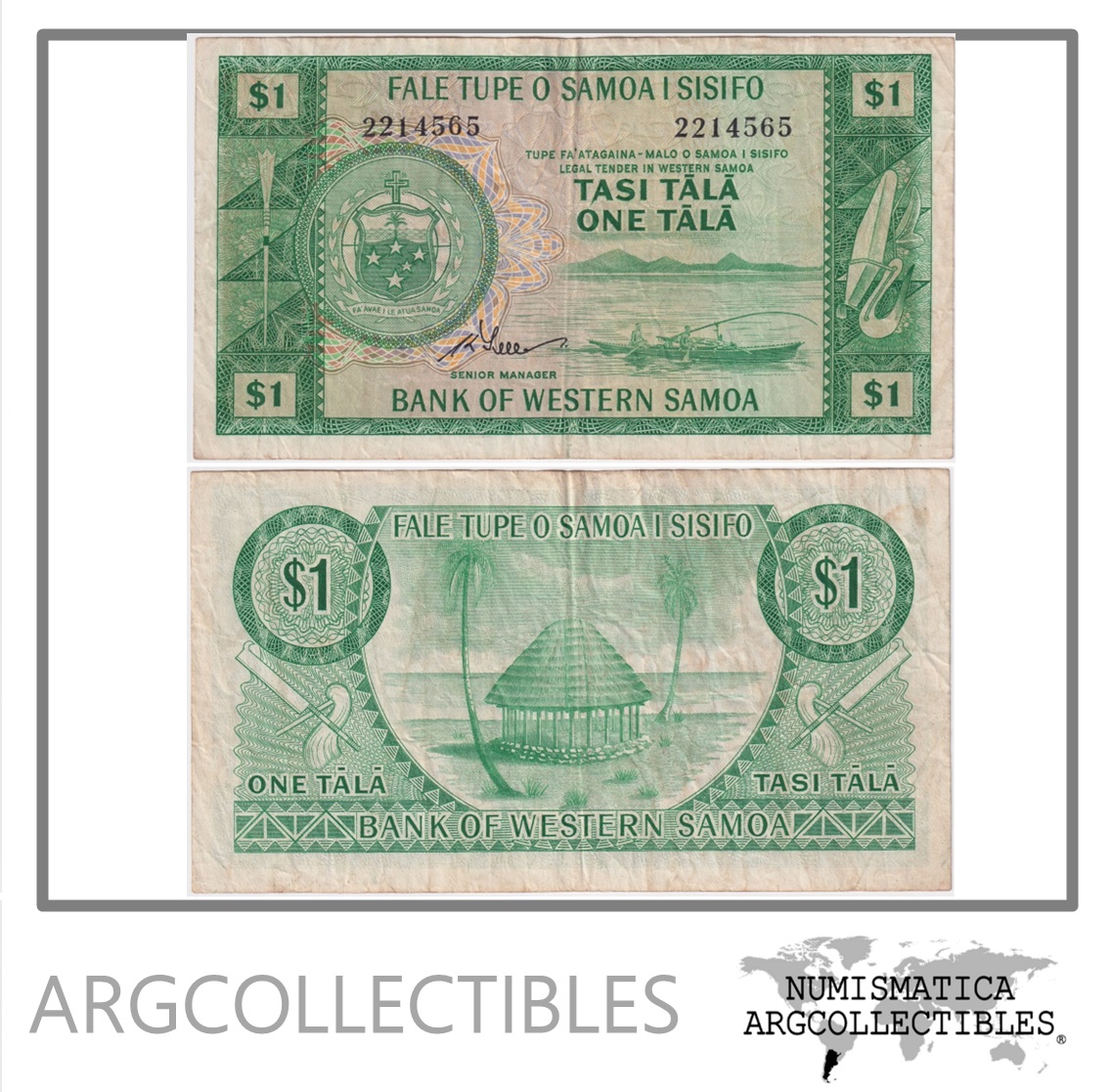 Samoa Billete 1 Tala 1967 P-16d VF