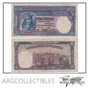 Uruguay Billete 10 Pesos 1935 P-30/CR-9.V.9 F+