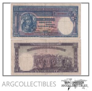 Uruguay Billete 10 Pesos 1935 P-30/CR-9.V.8 F+
