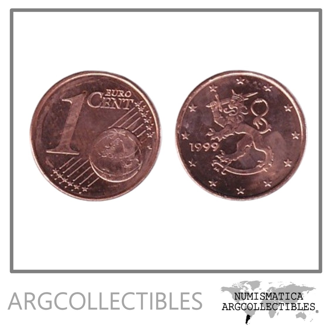 Finlandia Moneda 1 Centavo 1999 Cobre KM-98 UNC