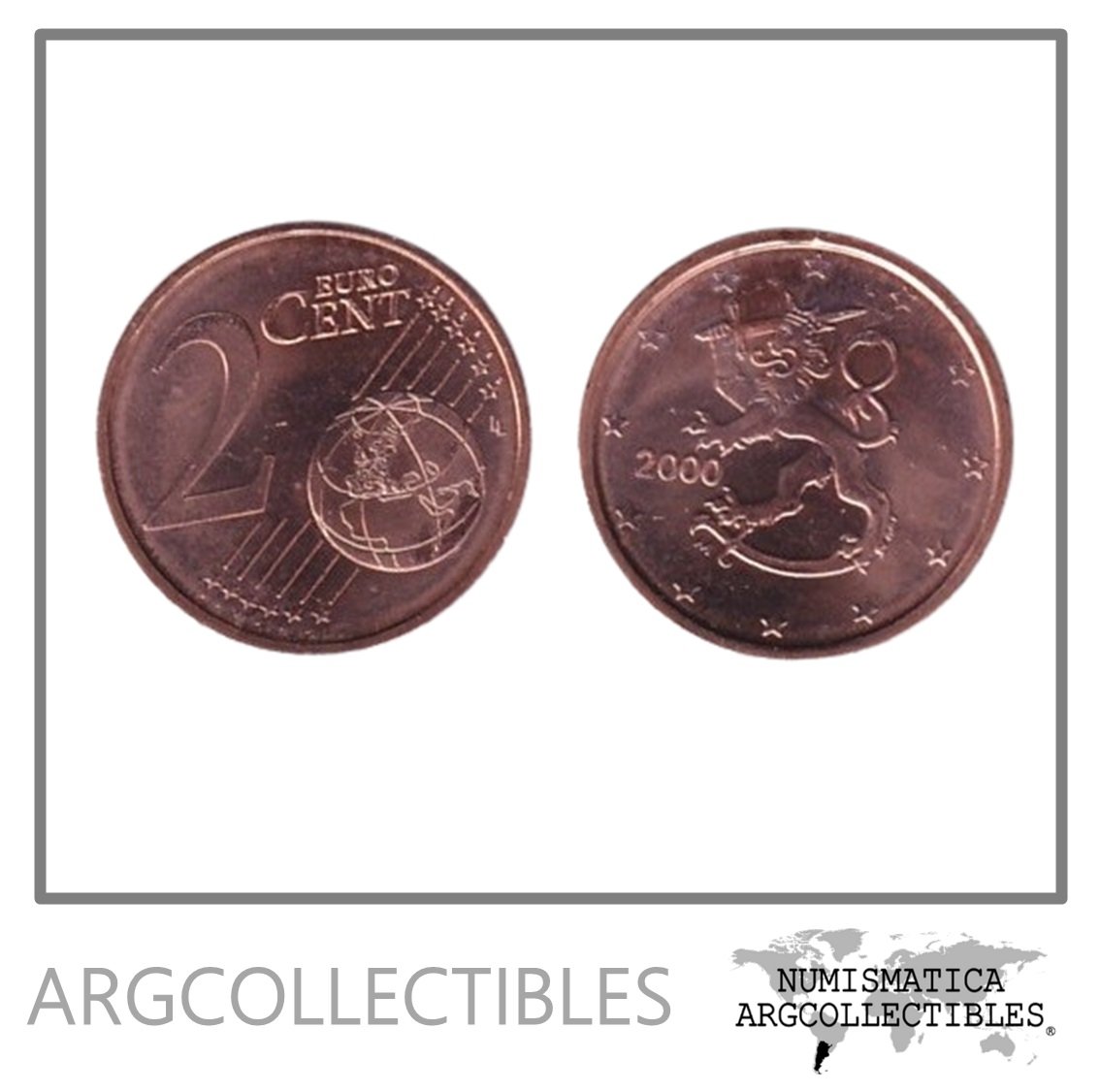 Finlandia Moneda 2 Centavos 2000 Cobre KM-99 UNC