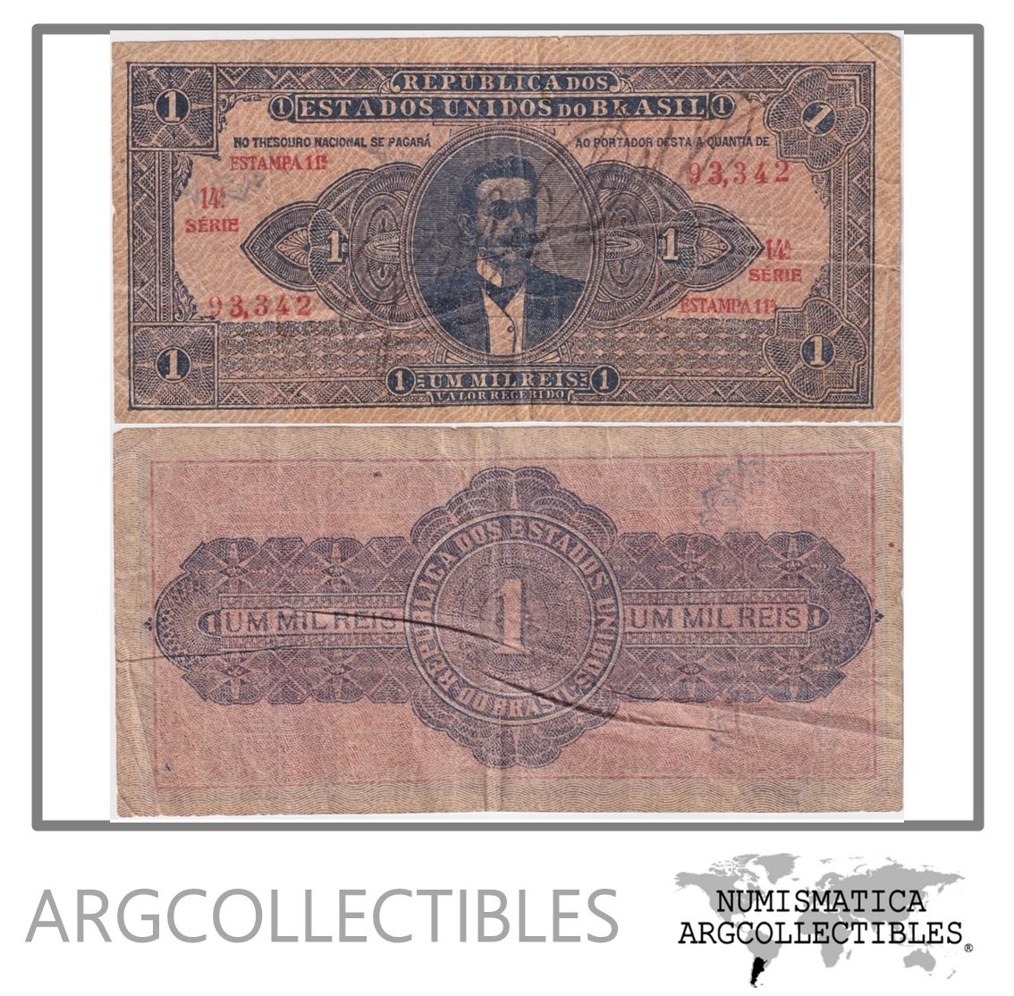 Brasil Billete 1.000 Reis 1920 P-7/R-078 VF