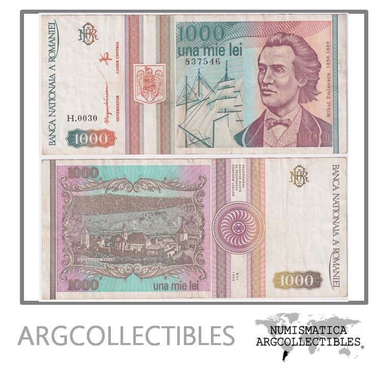 Rumania Billete 1.000 Lei 1993 P-102 VF+