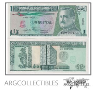 Guatemala Billete 1 Quetzal 1992 P-73d UNC