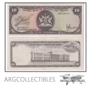 Trinidad y Tobago Billete 10 Dolares 1977 P-32 VF+
