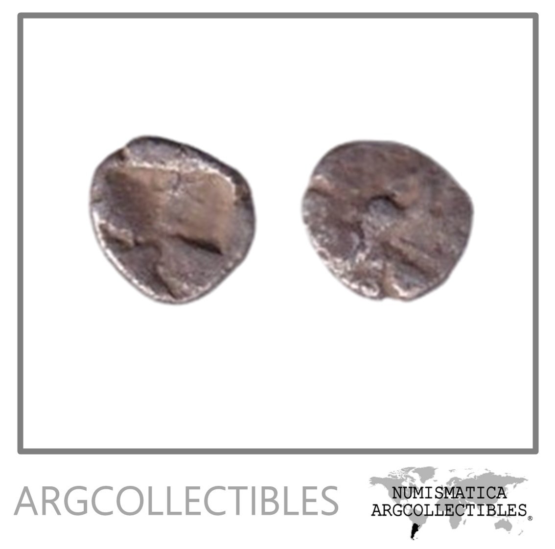 Grecia Kyzikos Mysia Moneda Hemiobolo 500 AC PLATA