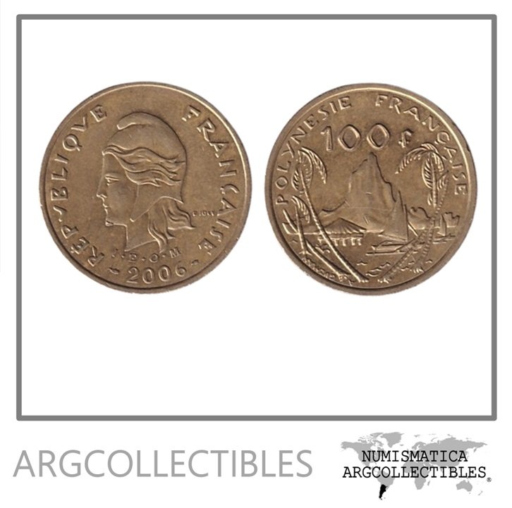 Polinesia Moneda 100 Francos 2006 Bronce KM-14a AU