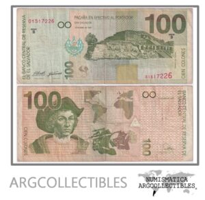 El Salvador Billete 100 Colones 1997 P-151a VF (Serie B)