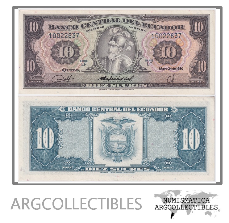 Ecuador Billete 10 Sucres 1980 P-114b UNC