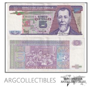 Guatemala Billete 5 Quetzales 1986 P-67 XF