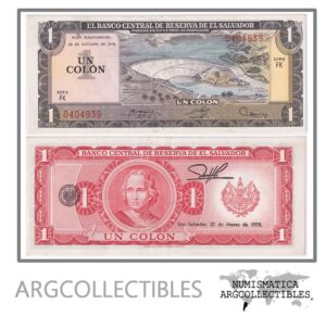 El Salvador Billete 1 Colon 1976 P-123 AU (Serie FK)