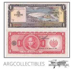 El Salvador Billete 1 Colon 1976 P-123 AU (Serie LB)