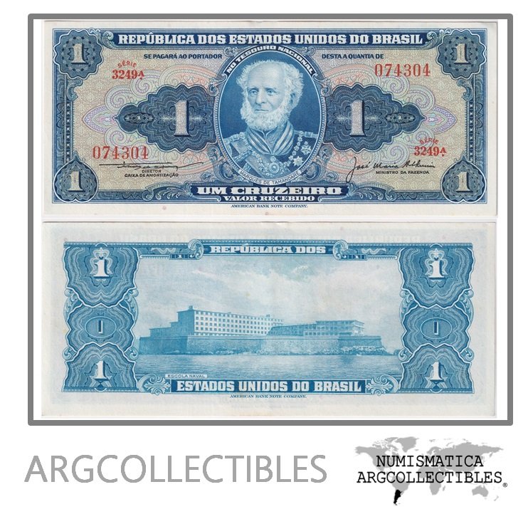 Brasil Billete 1 Cruzeiros 1956 P-150c UNC