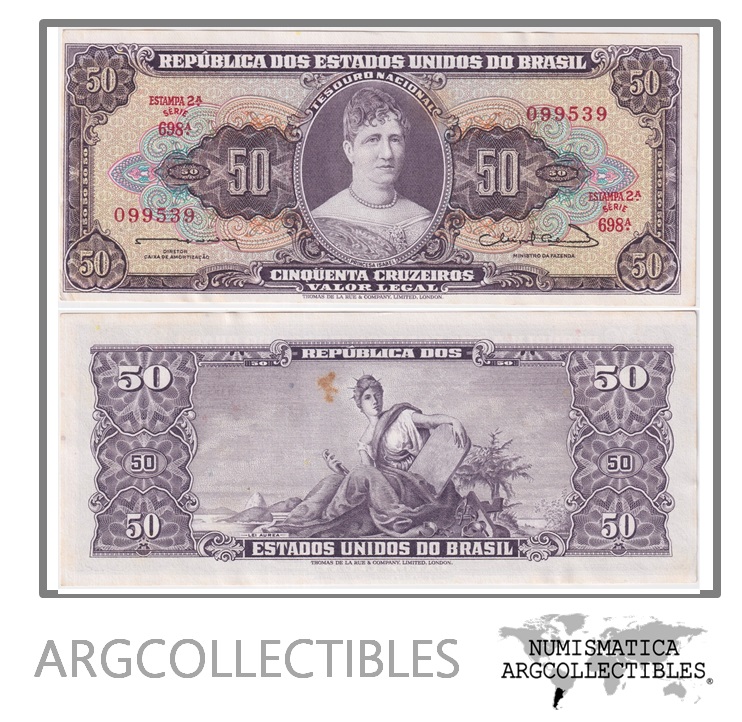 Brasil Billete 50 Cruzeiros 1960 P-179 AU